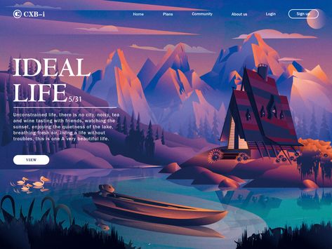 Website With Illustrations, 4 Season Illustration, Illustrated Website Design, Web Ux Design, Website Illustration Design, Web Page Design Layout, Illustration Website Design, Illustrator Website, Landing Page Illustration