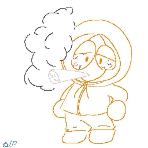 South Park Kenny Drawing, Kenny Mccormick Drawing, South Park Drawing Ideas, Kenny Mccormick Teen, South Park Sketch, South Park Drawings, Easy Graffiti Drawings, Graffiti Canvas Art, Kenny South Park