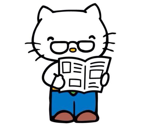 Hello kitty grandpa Friends Characters, Japanese Characters, Kitty Kitty, Cute Profile Pictures, Sanrio Characters, Bart Simpson, Charlie Brown, Profile Picture, Vault Boy