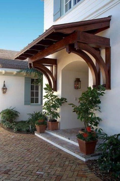 Pergola Over Front Door, Exterior Wall Tiles, Garage Flooring, Floor Paint, House Exterior Colors Schemes, Summer Front Porches, Winter Porch, Farmhouse Front Porches, Front Porch Ideas Curb Appeal