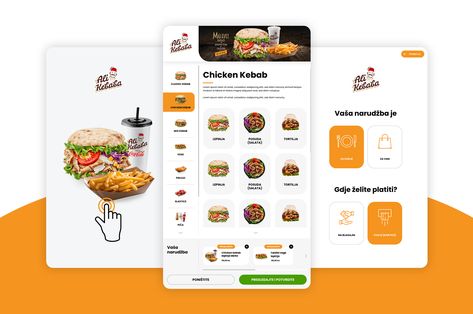 Kiosk application design for self-ordering. The experience of global chains has proven a 20% increase in sales through digital applications compared to orders taken at the checkout from other locations. Fast Food App Design, Kiosk Menu Design, Self Ordering Kiosk Design, Kiosk Ui Design, Kiosk App, Pos Design, Food Kiosk, Neon Quotes, Digital Menu