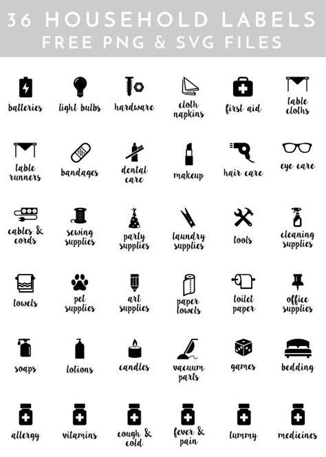 Home Label Ideas, Household Labels Free Printables, Labels For Tools, Cricut Kitchen Labels Free Printables, Things To Label, Circuit Labels, Fridge Labels Cricut, Things To Label With Label Maker, Household Labels