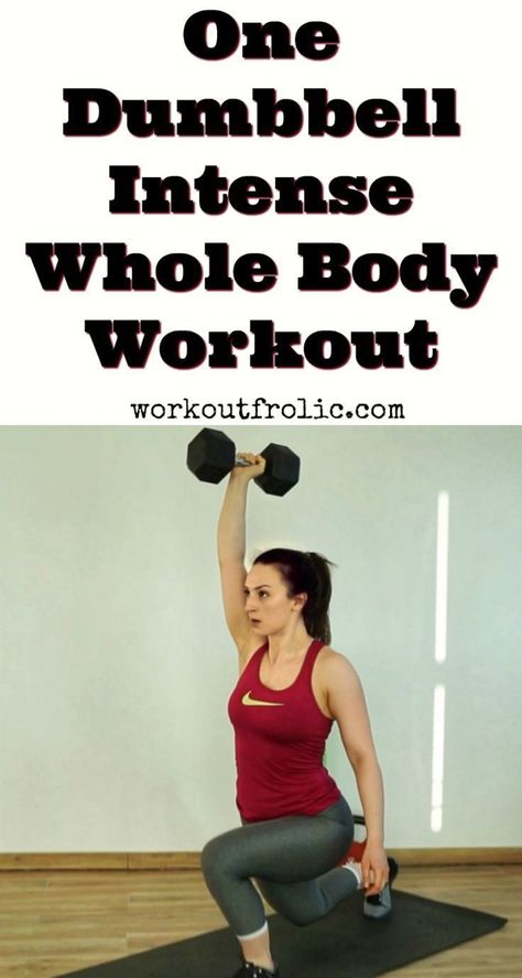 All you need is a dumbbell! Work up your whole body with this intense HIIT workout! It's a looot of sweat! One Dumbbell Workout, Body Workouts For Women, Dumbbell Workouts, Dumbbell Exercises, Functional Workouts, Whole Body Workouts, Strength Workouts, Lower Body Workouts, Upper Body Workouts