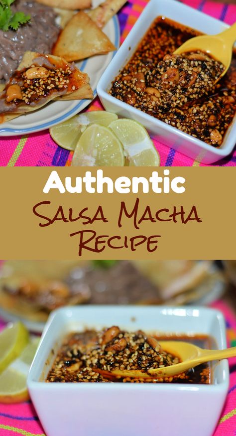 If you are looking for a spicy salsa, then this salsa macha recipe is for you! Keep reading to find out how to make it at home. Authentic Salsa, Mexican Sauce, Mexican Salsa, Healthy Mexican, Spicy Salsa, Meatless Mondays, Mexican Food Recipes Easy, Dinner Appetizers, Salsa Recipe