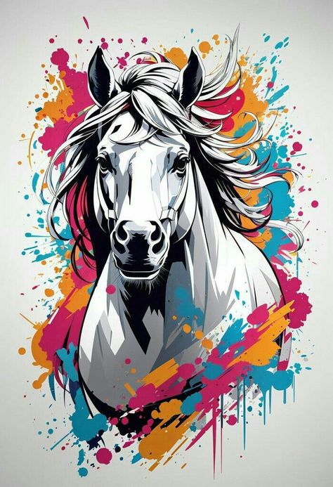 Horse Illustration Design, Horse Background, Abstract Horse Art, Graphic Design Images, Abstract Horse, Horse Illustration, Background Drawing, Tableau Art, Horse Designs