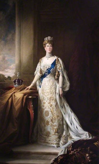 tinylibrarian:   Coronation Portraits of Queens and Queen Consorts of the United Kingdom-Queen Mary, Consort of King George V Hungarian Dress, Prins Albert, Mary Of Teck, Coronation Robes, Era Victoria, Reine Elizabeth Ii, Royal Portraits, King Edward Vii, King George V