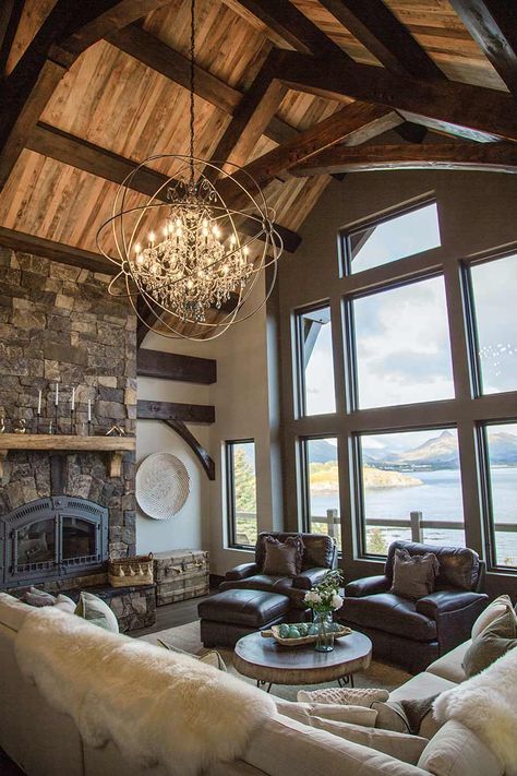 Timber Frame Great Room, Lake Sebu, Cabin Homes Interior, Kodiak Alaska, Olive Design, Timber Frame Design, Timber Frame Home, Timber Frame House, Structural Insulated Panels