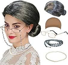 Old Lady Costume For Women, Granny Costume, Grandma Costume, Granny Glasses, Costume Glasses, Birthday 22, 70 Year Old Women, Old Lady Costume, Eyeglass Chain Holders