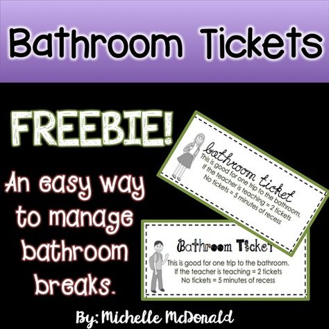 Quick video tip for managing bathroom breaks! Plus free download! Substitute Teaching, Teaching Career, Middle School Classroom, Back 2 School, Teacher Style, Middle School Student, School Classroom, Teacher Store, 3rd Grade