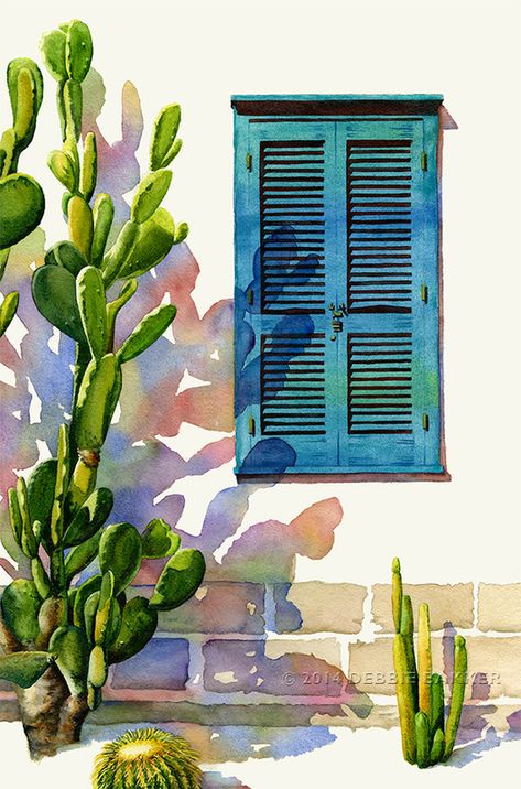 Colors of Tucson by Debbie Bakker Heart Craft, Watercolor Architecture, Gouache Art, 수채화 그림, Tableau Art, Watercolor Landscape Paintings, Craft Studio, Watercolor Inspiration, Painting Art Projects