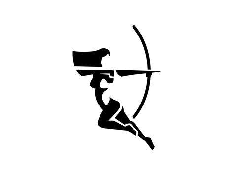 Archer Woman Logo by NRLMSTF Bow And Arrow Logo, Archer Woman, Archery Logo, Archery Club, Woman Logo, Arrow Logo, Bow And Arrow, Archery, Global Community