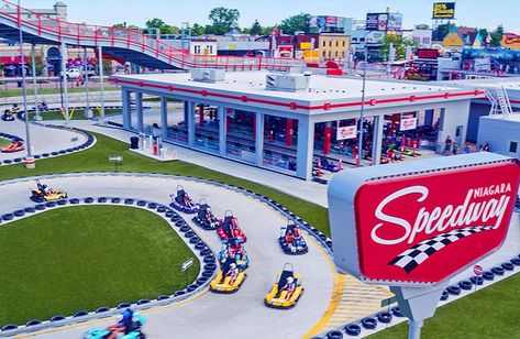 Go Kart Track, Clifton Hill Niagara Falls, Car Exhibition, Go Kart Tracks, Sport Center, Clifton Hill, Go Kart Racing, Play Ground, Airport Design