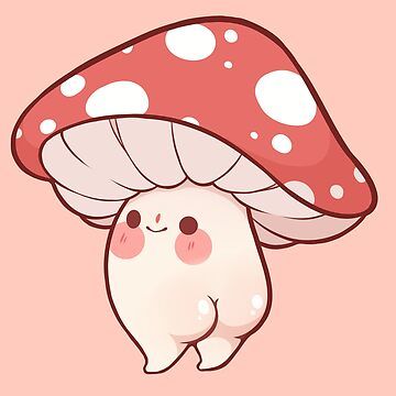 "Mushroom with buns" Sticker for Sale by Rihnlin | Redbubble Mushroom As People, Funny Mushroom Drawing, Mushroom Guy, Mushroom Character Drawing, Cute Mushroom People Drawings, Mushroom Character, Cute Mushroom People, Cute Mushroom Character, Cute Mushroom Creature