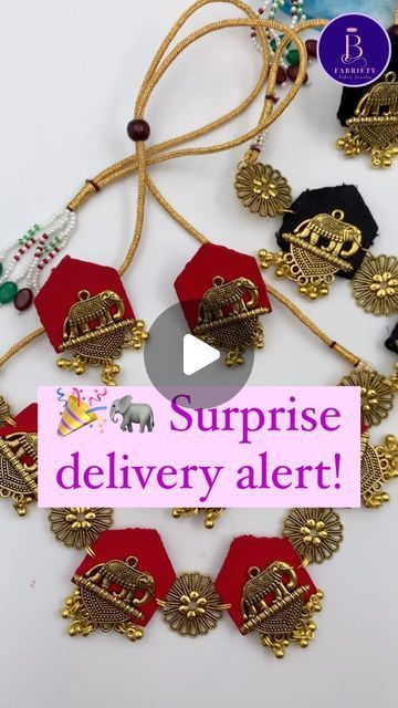 Bhakti | Handmade Jewellery | Fabric Jewellery | Customised on Instagram: "🎉🐘 Got a major surprise delivery at the Fabriety HQ!

 📦 Manpreet just placed a bulk order for our stunning Elephant Choker Sets and Elephant Studs 🐘

✨ Looks like she’s on a mission to spread joy through gifting! 

🎁 Who wouldn’t love to receive such unique and meaningful pieces, right? 

💖 Now, if you’re also in the mood to add a touch of elegance and culture to your gifting game, we’ve got you covered! 

😍 Head over to www.fabriety.com and explore our exquisite collection. 

🌟 Don’t miss out on making your loved ones feel extra special! 🛍️ 

COD possible
Free shipping across India

*** Single orders: Shop at https://fabriety.com

*** Bulk orders or customization possible: Send a DM @bhakti_fabricjeweller Fabric Choker, Choker Sets, Fabric Jewellery, Bangalore India, Choker Set, Fabric Jewelry, In The Mood, Bulk Order, Handmade Jewellery