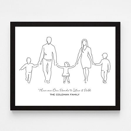 Family Silhouette Art, Family Art Painting, Family Line Art, Silhouette Family, Family Sketch, Disney Drawing Tutorial, Line Animation, Silhouette Wall Art, Cheap Christmas Gifts