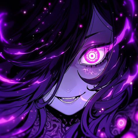 Anime Purple Eyes, Intense Stare, Epic Drawings, Anime Witch, Anime Accessories, Halloween Drawings, Anime Shadow, Anime Artwork Wallpaper, True Art