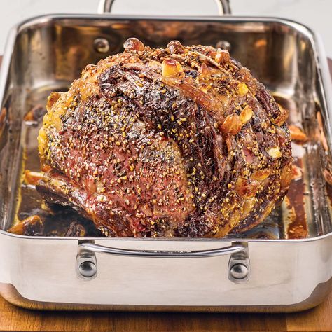 Garlic-Studded Beef Rib Roast Recipe | Wegmans Boneless Beef Ribs, Holiday Entrees, Beef Rib Roast, Roast Beef Dinner, Sirloin Roast, Rib Roast Recipe, Good Roasts, Rib Roast, Beef Ribs