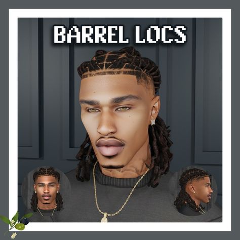 BARREL LOCS | Patreon Khadijah Sims 4, Sims 4 Khadijah551, Sims 4 Locs, Barrel Locs, Sims 4 Cc Finds Hair, Sims 4 Afro Hair Male, Sims Cheats, Sims 4 Afro Hair, Sims 4 Content