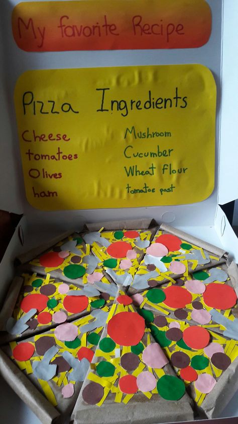 Pizza, manualidades para niños Wheat Flour, Cucumber, Stuffed Mushrooms, Pizza, Favorite Recipes, Pizzas