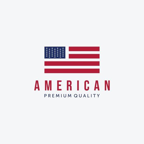 Minimalist American Flag Logo Vector Design Symbol Vintage Illustration Small American Flags, American Logo, Flag Icon, Flag Logo, Logo Vintage, The Minimalist, Vintage Illustration, Cartoon Wallpaper, Vector Logo