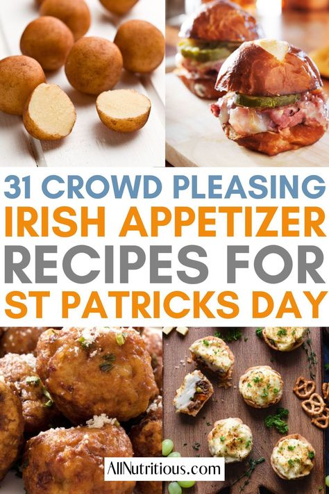 Give your St. Patrick's Day party a delicious twist with these crowd-pleasing appetizer ideas. Whether you're a fan of Irish pub fare or seeking new, easy recipes to serve at your next gathering, these party foods are sure to satisfy. Irish Sliders, Irish Pub Food Appetizers, Irish Snacks Appetizers, Ireland Appetizers, Irish Party Food, Irish Potato Bites, Irish Recipes Appetizers, Irish Appetizers, St Patrick's Day Appetizers