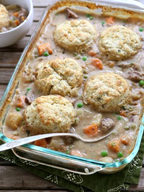 Venison Pot Pie, Beef Potpie, Herbed Biscuits, Beef Pot Pie, Completely Delicious, Beef Pot Pies, Savory Pies, Pot Pies Recipes, Biscuits Recipe