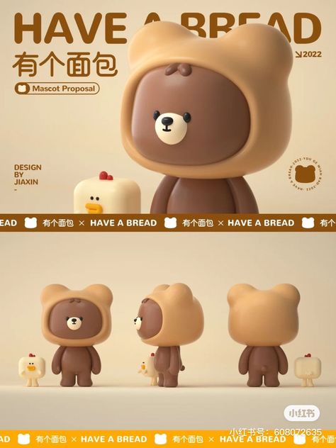 3d Mascot Design, Blender Character Design, Mascot Design Character, Mascot Design Ideas, Kawaii Mascot, 3d Mascot, Bear Character Design, Blender Character, Mascot Ideas