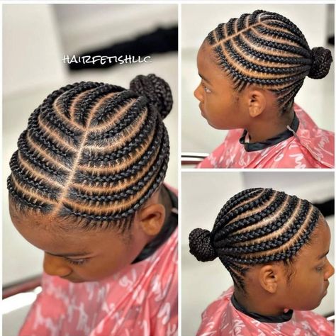 Les 50 plus belles idées de coiffures africaines Girls Cornrow Hairstyles, Kids Cornrow Hairstyles, Cornrows Natural Hair, Black Kids Braids Hairstyles, Lil Girl Hairstyles, Kid Braid Styles, Feed In Braids Hairstyles, Quick Natural Hair Styles, African Hair Braiding Styles