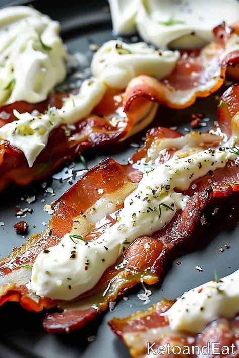 Carnivore Cream Cheese Bacon - Perfect Carnivore Appetizer Carnivore Appetizers For Party, Carnivore Dip, Bacon Cheese Ring, Carnivore Appetizer Recipes, Carnivore Bacon Recipes, Carnivore Party Food, Carnivore Cream Cheese Recipes, Bacon And Cream Cheese Bites, Carnivore Potluck Ideas