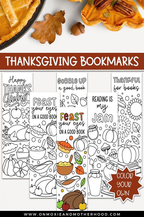 Free Printable Thanksgiving Bookmarks Thanksgiving Bookmarks Free Printable, Thanksgiving Book Activities, Homeschool Templates, Thanksgiving Bookmarks, Coloring Bookmarks Free, Bookmarks Print, Thanksgiving Lesson Plans, Free Printable Thanksgiving, Fun Thanksgiving Crafts