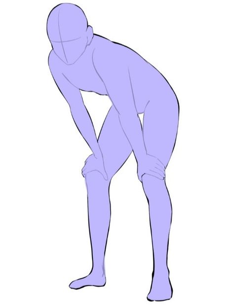 Personality Poses Drawing, Bending Over Pose Drawing, Poses With Personality, Bending Over Pose Reference Front View, Pose Reference Bending Over, Man Bending Over Pose Reference, Person Bending Backwards Reference, Bases Drawing Pose Reference, Man Base Pose