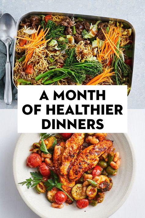 Balanced Weeknight Dinner, Healthy American Dinner Recipes, Flavourful Dinner Recipes, Healthy Lazy Dinner, Healthy Summer Family Dinners, Healthy Midweek Meals, Skinnyms Recipes Healthy Eating, A Week Of Meals, Mid Week Dinner Ideas