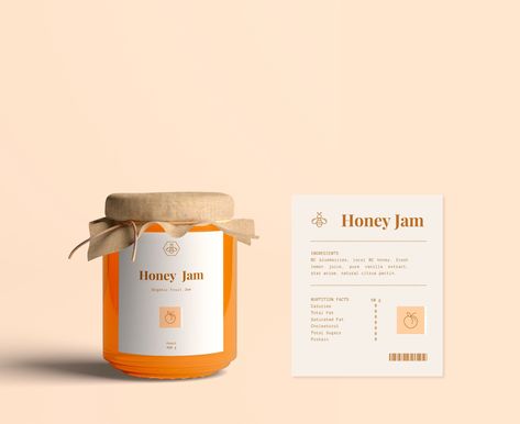 Upgrade the look of your homemade jams, honey, marmalades, and preserves with our Minimalistic Label design for Canva. Effortlessly enhance the presentation of your handcrafted spreads, whether you're a small business owner or creating gifts for loved ones. These labels offer a clean and sophisticated aesthetic to your products, elevating them to new levels of appeal. But why stop there? Elevate your jam brand with a custom logo that captures the essence of your delicious spreads. Let your logo Homemade Logo Design, Ingredients Label Design, Jam Packaging Design, Honey Packaging Design, Homemade Labels, Honey Label Design, Jam Canning, Honey Jam, Jam Label