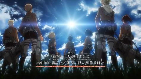 Shingeki no Kyojin opening. Aot Wallpaper, Ouran Host Club, Survey Corps, Attack On Titan Season, Titans Anime, Attack On Titan Eren, 5 Anime, Anime Songs, Eren Jaeger