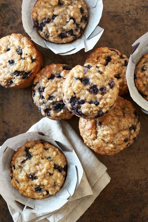 Oat Greek Yogurt Muffins, Greek Yogurt Muffins, Breakfast Inspiration, Morning Glory Muffins, Yogurt Muffins, Blueberry Oat, Healthy Greek Yogurt, Healthy Blueberry, Oatmeal Muffins