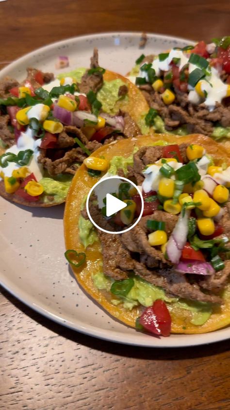 Lemon8 · Steak Tostadas · @Jasmine Comer Steak Tostadas, Apartment Life, Yummy Recipes, Diet Recipes, Steak, Corn, Yummy Food, Diet, Apartment