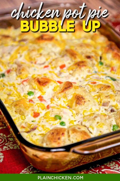 Chicken Pot Pie Recipe With Cream Of Chicken Soup, Oven Chicken Pot Pie With Biscuits, Chicken And Dumplings Casserole Easy, Recipes With Chicken Gravy, Rotisserie Chicken And Spinach Recipes, Southern Chicken Recipes, Chicken Pot Pie Recipe With Biscuits, Dollar Meals, Casserole Dinners