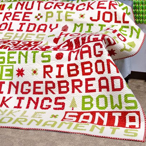 Swell Christmas Santa Quilt, Letters To Santa Quilt Along, Letters To Santa Quilt, Quilt Letters Pattern, Santa Quilt Patterns, Swell Christmas, Santa Quilt, Grandmother Quilt, Alphabet Quilt