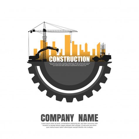 Construct building logo Premium Vector | Premium Vector #Freepik #vector #logo #business #template #building Civil Engineering Logo, Construction Company Names, Construction Company Logo, Truck Logo, Architect Logo, Civil Engineering Design, Construction Logo Design, Desain Buklet, Building Logo