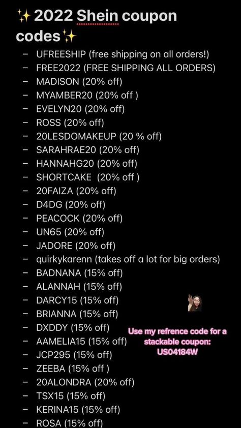 Shein Codes 20% Off, Shein Board Ideas, Cupons Na Shein, Free Shipping Shein Code, Shein Coupons 2023, 2023 Shein Codes, Cute Things To Get On Shein, Key Words For Shein, Shein Codes For Free Clothes