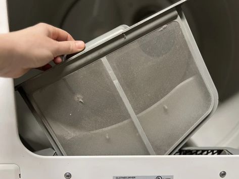 How to Clean a Lint Trap - Men's Journal | Home Living Handbook How To Clean Dryer Lint Trap, Dryer Lint Trap, Dryer Duct, Remove Lint, Men's Journal, Lint Brush, Dryer Vent, Clothes Dryer, Mesh Screen