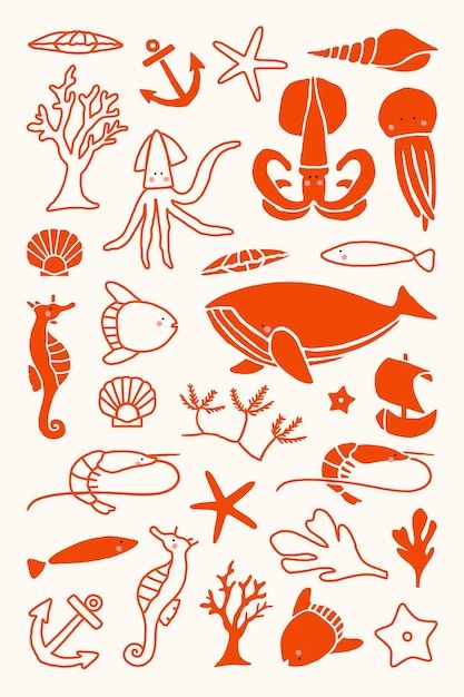 Wallpaper Business, Octopus Illustration, Octopus Design, Web Design Resources, Underwater Animals, Cute Octopus, Fish Vector, Free Hand Drawing, Boys Summer