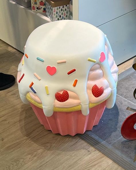 All Posts • Instagram Dessert Room Decor, Candy Room In House, Candy Themed Room, Dessert Furniture, Candy Room Decor, Food Stools, Candyland Princess, Food Bedroom, Cupcake Bedroom