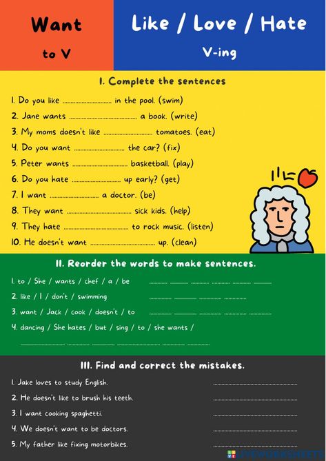 Gerund or Infinitive online worksheet for 2. You can do the exercises online or download the worksheet as pdf. Gerunds Worksheet, Infinitives Grammar, Adult Worksheets, Word Transformation, Esl Materials, The Worksheet, Speaking Activities, English Language Teaching, English As A Second Language (esl)