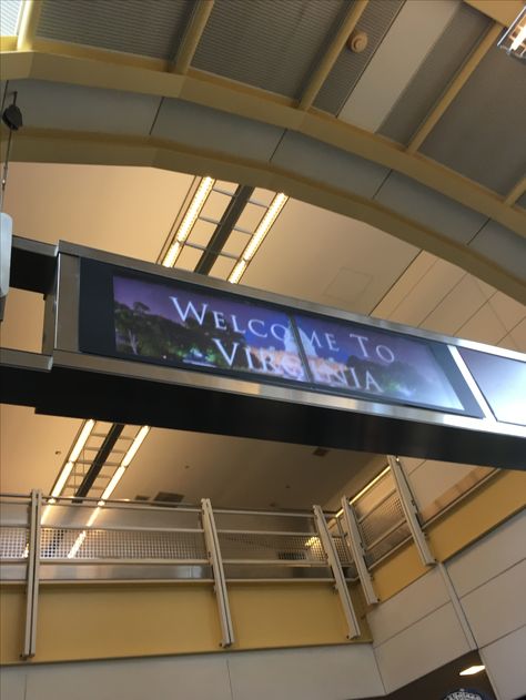 Sign seen when we got out of the plane saying: "Welcome to Virginia" Welcome To Virginia Sign, Washington Dc, Virginia, Washington, Neon Signs, Signs, Quick Saves