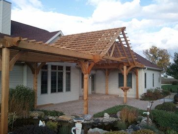 Cedar pergola contemporary exterior Exterior Farmhouse, Add Curb Appeal, Cedar Pergola, Cheap Pergola, Patio Pergola, Exterior Design Ideas, Front Porch Design, Pergola Attached To House, Home Exterior Makeover