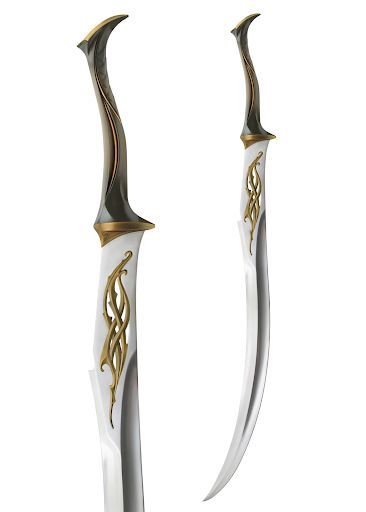 Elvish Swords Middle Earth, Scimitar Fantasy, Scimitar Art, Scimitar Design, Fantasy Blade, Cybernetic Arm, Lotr Elves, The Last Samurai, Types Of Swords