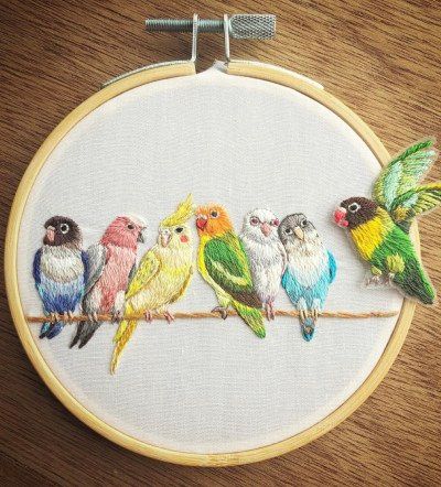 15 Inspo Pics That Will Make You Want To Take Up Embroidery - Society19 Crewel Embroidery Tutorial, Up Embroidery, Crewel Embroidery Kits, Inspo Pics, Bird Embroidery, Embroidery Patterns Vintage, Pola Sulam, Embroidery Flowers Pattern, Thread Painting