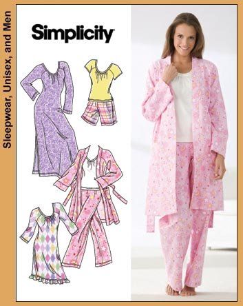 Simplicity 3696 Misses Knit Nightgown Pajama Top Pattern, Knit Nightgown, Square Neckline Dress, Nightgown Pattern, Pajama Pattern, Lingerie Vintage, Tent Dress, Womens Sewing Patterns, Nightgowns For Women