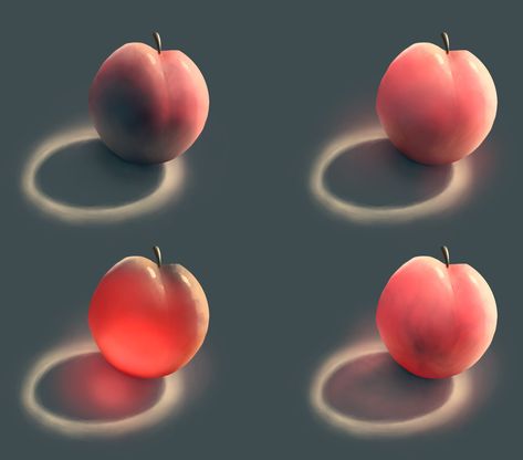 Bobby Chiu, Subsurface Scattering, Study Light, Drawing Study, Free Tutorial, Peaches, Art Digital, Digital Drawing, Tumblr